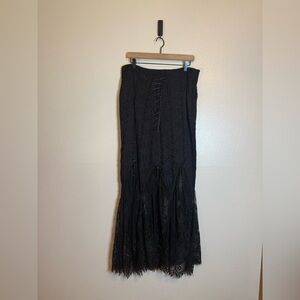 Punk Rave Gothic Lace Maxi Skirt